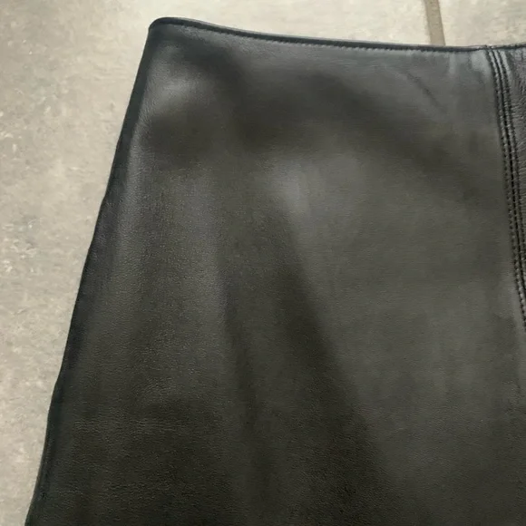 Vintage Floor Length Genuine Leather Maxi Skirt with Back Zipper - Picture 4 of 13